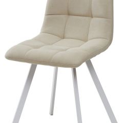 Стул CHILLI SQUARE UF860-01B бежевый, ткань/ белый каркас М-City в Челябинске - chelyabinsk.mebel24.online | фото