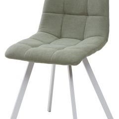 Стул CHILLI SQUARE UF860-11B мятный, ткань/ белый каркас М-City в Челябинске - chelyabinsk.mebel24.online | фото
