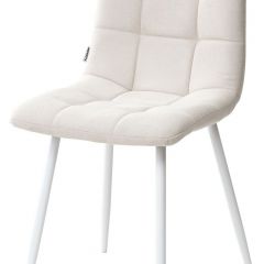 Стул CHILLI UF860-01B бежевый, ткань/белый каркас М-City в Челябинске - chelyabinsk.mebel24.online | фото