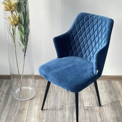 Стул HERMAN 360 град. СИНИЙ #29, велюр / черный каркас М-City в Челябинске - chelyabinsk.mebel24.online | фото