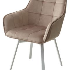 Стул MAVERICK 360 град. поворот. BLUVEL-40 BEIGE/ белый каркас, М-City в Челябинске - chelyabinsk.mebel24.online | фото