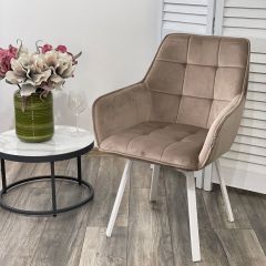 Стул MAVERICK 360 град. поворот. BLUVEL-40 BEIGE/ белый каркас, М-City в Челябинске - chelyabinsk.mebel24.online | фото 2
