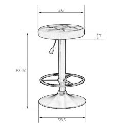 Табурет барный DOBRIN BRUNO LM-5008 (черный) в Челябинске - chelyabinsk.mebel24.online | фото 2