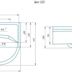 Умывальник мебельный "Уют 55" в Челябинске - chelyabinsk.mebel24.online | фото 2