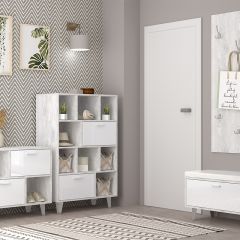 Вешалка с зеркалом Эго ВЗ-1 Бетон светлый в Челябинске - chelyabinsk.mebel24.online | фото 3