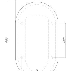 Зеркало Дакка 900х500 с подсветкой Домино (GL7037Z) в Челябинске - chelyabinsk.mebel24.online | фото 8