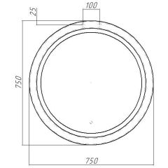 Зеркало Gia 75 white с подсветкой Sansa (SGa1044Z) в Челябинске - chelyabinsk.mebel24.online | фото 6