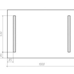 Зеркало Good Light 2-100 с подсветкой Домино (GL7016Z) в Челябинске - chelyabinsk.mebel24.online | фото 3