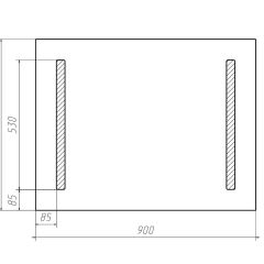 Зеркало Good Light 2-90 с подсветкой Домино (GL7015Z) в Челябинске - chelyabinsk.mebel24.online | фото 6