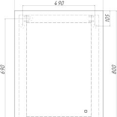 Зеркало Каракас 800х600 с подсветкой Домино (GL7042Z) в Челябинске - chelyabinsk.mebel24.online | фото 8