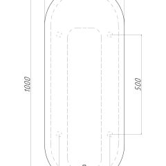 Зеркало Кито 1000х400 с подсветкой Домино (GL7047Z) в Челябинске - chelyabinsk.mebel24.online | фото 2