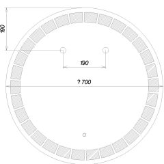 Зеркало Маскат 700х700 с подсветкой Домино (GL7057Z) в Челябинске - chelyabinsk.mebel24.online | фото 6