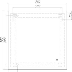 Зеркало Минск 700х700 с подсветкой Домино (GL7039Z) в Челябинске - chelyabinsk.mebel24.online | фото 8