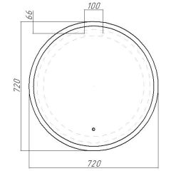 Зеркало Moon 72 white с подсветкой Sansa (SMo1046Z) в Челябинске - chelyabinsk.mebel24.online | фото 8