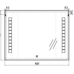 Зеркало Quadro 90 alum с подсветкой Sansa (SQ1018Z) в Челябинске - chelyabinsk.mebel24.online | фото 7