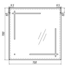 Зеркало Ray 70 black с подсветкой Sansa (SR1038Z) в Челябинске - chelyabinsk.mebel24.online | фото 6