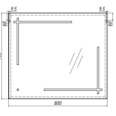 Зеркало Ray 80 black с подсветкой Sansa (SR1037Z) в Челябинске - chelyabinsk.mebel24.online | фото 7