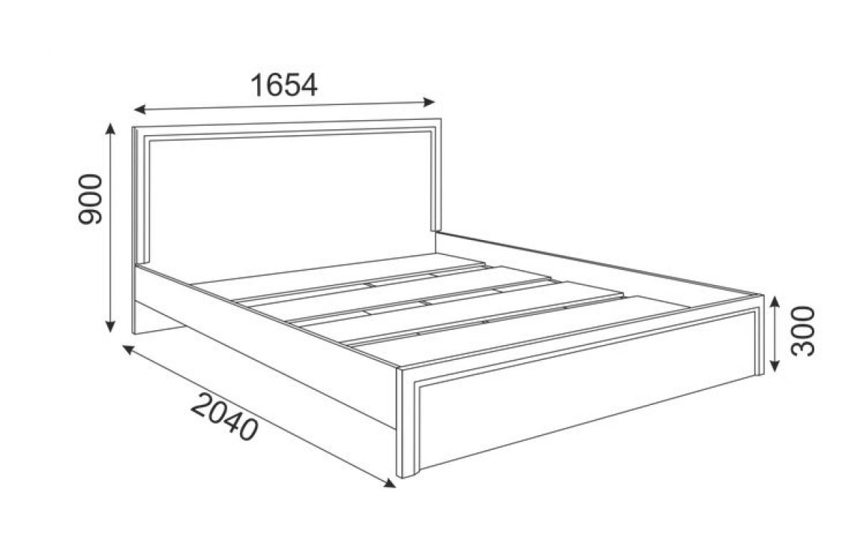 чертеж кровати 1800 2000