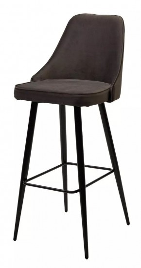 Барный стул NEPAL-BAR ГРАФИТ #14, велюр/ черный каркас (H=78cm) М-City в Челябинске - chelyabinsk.mebel24.online | фото 1