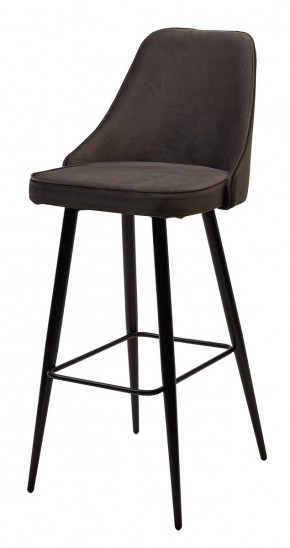 Барный стул NEPAL-BAR ГРАФИТ #14, велюр/ черный каркас (H=78cm) М-City в Челябинске - chelyabinsk.mebel24.online | фото 4