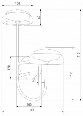 Бра Eurosvet Fungo 50388/2 LED черный в Челябинске - chelyabinsk.mebel24.online | фото 5