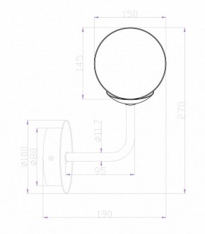 Бра Maytoni Erich MOD221-WL-01-G в Челябинске - chelyabinsk.mebel24.online | фото 2