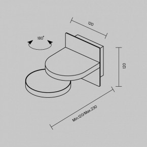 Бра Maytoni Flap MOD354WL-L12B3K в Челябинске - chelyabinsk.mebel24.online | фото 5