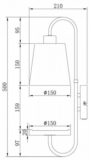 Бра с полкой Escada Aspen 582/1A в Челябинске - chelyabinsk.mebel24.online | фото 6