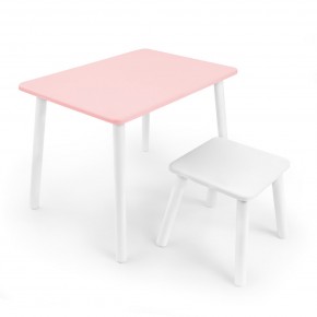 Детский комплект стол и табурет Rolti Baby (розовая столешница/белое сиденье/белые ножки) в Челябинске - chelyabinsk.mebel24.online | фото