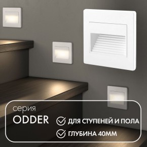 DK3050-WH Светильник встраиваемый в стену, IP 20, LED 3000, 1 Вт, белый, пластик в Челябинске - chelyabinsk.mebel24.online | фото 5