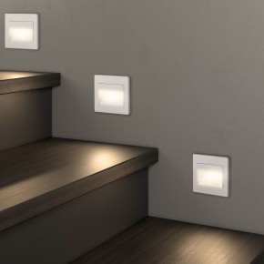 DK3050-WH Светильник встраиваемый в стену, IP 20, LED 3000, 1 Вт, белый, пластик в Челябинске - chelyabinsk.mebel24.online | фото 6