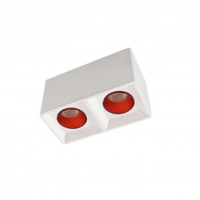 DK3085-WH+RD Светильник накладной IP 20, 10 Вт, GU5.3, LED, белый/красный, пластик в Челябинске - chelyabinsk.mebel24.online | фото 1