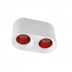 DK3096-WH+RD Светильник накладной IP 20, 10 Вт, GU5.3, LED, белый/красный, пластик в Челябинске - chelyabinsk.mebel24.online | фото 1