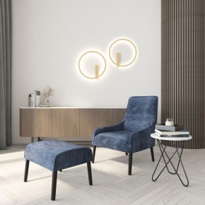 DK5035-SG Бра ROUND со светодиодом, IP20, 24W, 3000/4000/6500K, матовое золото, алюминий в Челябинске - chelyabinsk.mebel24.online | фото