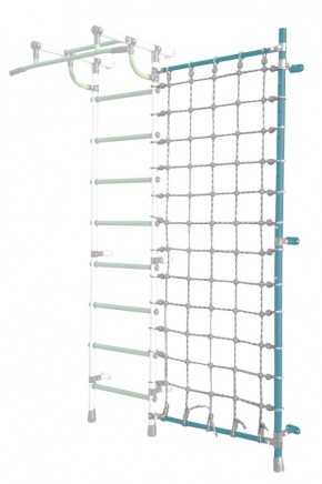 Дополнительная стойка к пристенному ДСК Pastel с сеткой для лазания, цв. бирюзовый в Челябинске - chelyabinsk.mebel24.online | фото