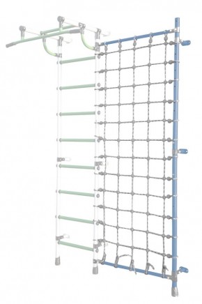 Дополнительная стойка к пристенному ДСК Pastel с сеткой для лазания, цв. голубой в Челябинске - chelyabinsk.mebel24.online | фото