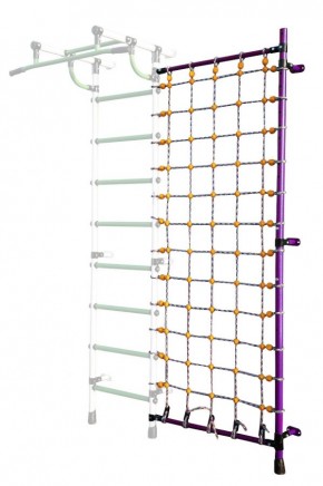 Дополнительная стойка к пристенному ДСК с сеткой для лазания, цв. фиолетовый в Челябинске - chelyabinsk.mebel24.online | фото