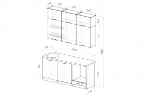 ДЮНА Кухонный гарнитур Макси 2 1800 мм в Челябинске - chelyabinsk.mebel24.online | фото 2