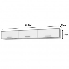 ФЛОРИДА Гостиная (модульная) дуб серый/белый в Челябинске - chelyabinsk.mebel24.online | фото 9