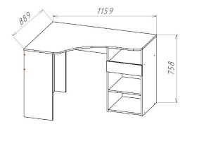 ГЕОМЕТРИЯ ГМТ.10 Стол угловой в Челябинске - chelyabinsk.mebel24.online | фото 2