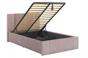 ХЛОЯ Кровать 1200 с ПМ (нежно-розовый велюр) в Челябинске - chelyabinsk.mebel24.online | фото