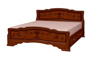 КАРИНА-6 Кровать из массива 1200 с 2-мя ящиками в Челябинске - chelyabinsk.mebel24.online | фото 4