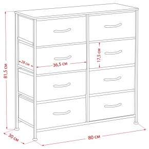 Комод Leset Линкс 8 ящ. (к/з), Каркас Белый, ящики Белые в Челябинске - chelyabinsk.mebel24.online | фото 8