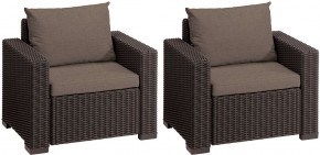 Комплект кресел Калифорния (California chair) коричневые в Челябинске - chelyabinsk.mebel24.online | фото 2