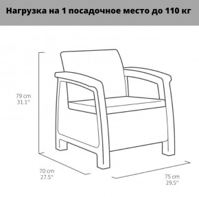 Комплект мебели Корфу Рест (Corfu Rest - without table) графит в Челябинске - chelyabinsk.mebel24.online | фото 3
