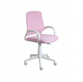 Кресло Ирис White сетка/ткань розовая в Челябинске - chelyabinsk.mebel24.online | фото 1