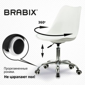 Кресло стул BRABIX "Eames MG-310 CH", хром, пластик белый, экокожа белая, 532923 в Челябинске - chelyabinsk.mebel24.online | фото 7