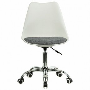 Кресло стул BRABIX "Eames MG-310 CH", хром, пластик белый, ткань серая, 532924 в Челябинске - chelyabinsk.mebel24.online | фото 1