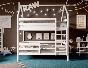 Кровать-домик двухъярусная 80*190 Белый в Челябинске - chelyabinsk.mebel24.online | фото 2