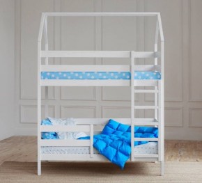 Кровать-домик двухъярусная 80*190 Белый в Челябинске - chelyabinsk.mebel24.online | фото 4